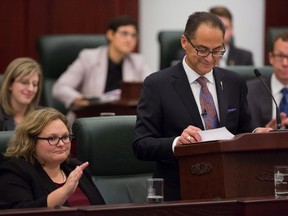 Finance Minister Joe Ceci delivers the budget.