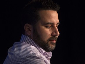 Former Toronto Blue Jays general manager Alex Anthopoulos attends a year-end press conference in Toronto on Monday October 26, 2015. (THE CANADIAN PRESS/Chris Young)