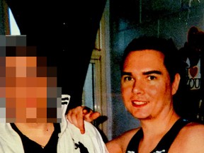 Luka Magnotta, right, poses with an unknown friend at Archambault Institution in Quebec.