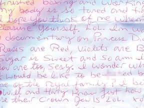 Excerpt from a jailhouse letter from Luka Magnotta, March 2015.