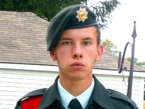 Fullarton-area teen Darcy Harper was dressed in his Army Cadet dress uniform when he attended the Duke of Edinburgh Gold Award ceremony in Toronto Oct. 27. Harper was especially proud to show off his five-year cadet service medal and his legion member medal to Prince Edward, who presided over the ceremony.  SUBMITTED