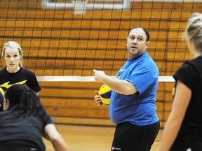 Cambrian College women's volleyball coach Dale Beausoleil's team is a work in progress to start the season.