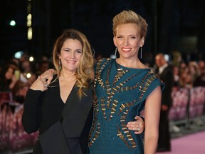 Toni Collette and Drew Barrymore at the premiere for Miss You Already. (WENN.COM)