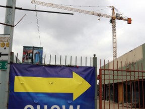 The Glenora Skyline Condo project sits idle on Stney Plain Road and 142 st in Edmonton, Alberta on  Sunday, May 27, 2014.  The work on the building was halted several months ago.  Perry Mah/ Edmonton Sun