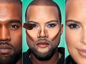 Cultural artist Saint Hoax has transformed Kanye into Kim Kardashian with makeup.