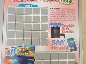 Kingston Police are warning the public about these less-than honorable scratch tickets. Supplied Photo