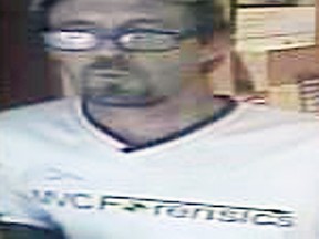 The Ontario Provincial Police are requesting the public's assistance identifying a male suspect of a fraud and break-in investigation. Supplied Photo