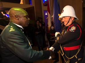 Chief Mark Saunders arrives at his first Chief’s Gala in support of Victim Services Toronto at The Liberty Grand on Thursday November 5, 2015. (Dave Abel/Toronto Sun)