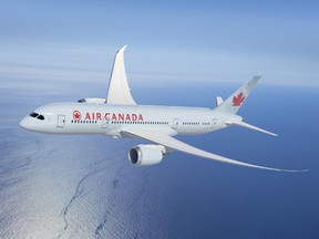 Higher humidity levels and increased cabin pressure in Air Canada’s new Dreamliner jet may reduce jet lag. STEVE MACNAULL PHOTO