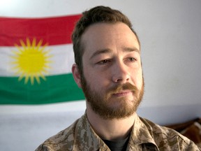 Former Canadian Forces member John Gallagher stands at a Peshmerga army base near Kirkuk, Iraq on Thursday May 14, 2015. Gallagher was reportedly killed by Islamic State militants in Syria on Wednesday November 4, 2015. (Postmedia Network)