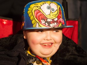 Seven-year-old Evan Leversage of St. George, who has an inoperable brain tumour, now is in palliative care, says his mother. (CHRIS YOUNG/The Canadian Press)