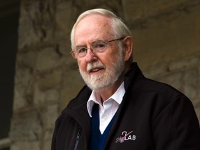 Arthur McDonald, a professor emeritus at Queen's University, is shown at the university in Kingston, Ont., Tuesday, Oct.6, 2015. McDonald is a co-winner of the 2015 Nobel Prize in Physics for his work on tiny particles known as neutrinos.THE CANADIAN PRESS/Fred Chartrand