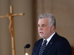File photo of Quebec Premier Philippe Couillard in Montreal, Quebec, June 9, 2015. REUTERS/Paul Chiasson/Pool