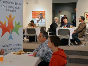 A handful of immigrant residents gathered to share their stories with the public at St. Thomas Elgin Local Immigration Partnership's Living Library event in 2014. The organization is hosting another gathering on Sunday Nov. 22 at the St. Thomas Elgin Public Art Centre.