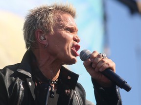 This Oct. 2, 2015 file photo Billy Idol performs at the Austin City Limits Music Festival in Zilker Park in Austin, Texas. (Photo by Jack Plunkett/Invision/AP,File)
