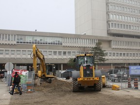 The R.D. Parker Building at Laurentian University was evacuated about noon Tuesday after a natural gas line ruptured. John Lappa/The Sudbury Star