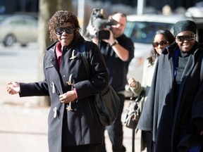 Elaine Biddersingh arrives at court to testify against her estranged husband Everton Biddersingh on Monday November 9, 2015. (Dave Abel/Toronto Sun)