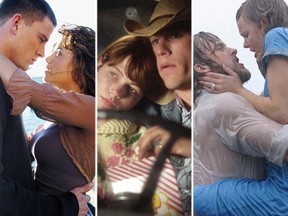 From left: Channing Tatum and Jenna Dewan in Step Up; Michelle Williams and Heath Ledger in Brokeback Mountain; Ryan Gosling and Rachel McAdams in The Notebook. (Handout photos)