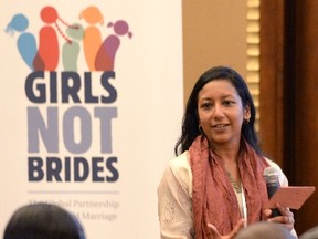 Lakshmi Sundaram, Global Coordinator of "Girls Not Brides." (AFP/FADEL SENNA)