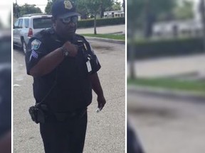 Florida prosecutors confirmed Tuesday that Riviera Beach police Sgt. Garry Wilson will be arraigned Dec. 2 on battery and criminal mischief charges after an incident involving a disabled veteran. (YouTube/Screengrab)