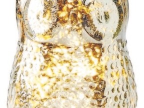 Mercury glass LED owl