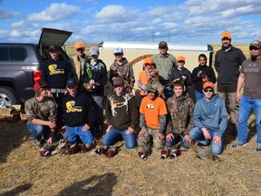 The participants of the WVTC youth pheasant shoot pose their take on Oct. 10. Photo submitted.