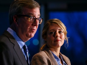 Ottawa Mayor Jim Watson and the Honourable Mélanie Joly, Minister of Canadian Heritage and Minister responsible for the National Capital Commission, held a joint press conference following there meeting at the National Gallery in Ottawa, Ont. on Thursday November 12, 2015. Errol McGihon/Ottawa Sun/Postmedia Network