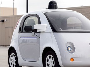 A prototype of Google's own self-driving vehicle is seen during a media preview of Google's prototype autonomous vehicles in Mountain View, Calif., Sept. 29, 2015.  REUTERS FILE PHOTO/Elijah Nouvelage