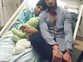 Tamar Braxton in the hospital with Dancing With The Stars partner Val Chmerkovskiy (Instagram)
