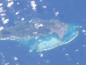 Satellite image of San Andres Island. (NASA/HO)