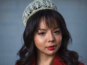 Anastasia Lin, an actress crowned Miss World Canada poses for a photo in Toronto, Ont.  on Wednesday November 11, 2015.  Canada's China-born Miss World contestant said on Tuesday her visa to travel to the beauty pageant at a Chinese resort has been delayed and her father has been harassed by Chinese officials because she has spoken out about human rights abuses in the communist country.Ernest Doroszuk/Toronto Sun/Postmedia Network