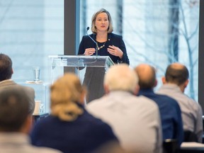 Bank of Canada senior deputy governor Carolyn Wilkins speaks to the Rotman School of Management and the Munk School of Global Affairs in Toronto on Friday November 13, 2015. THE CANADIAN PRESS/Frank Gunn