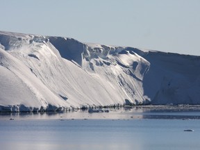 This undated handout photo received on March 17, 2015 from the Australian government's Antarctic Division shows a view of the Totten Glacier. AFP PHOTO / AUSTRALIAN ANTARCTIC DIVISION