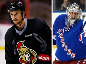 Erik Karlsson loves facing his former Team Sweden teammate Henrik (The King) Lundqvist in the New York net. SUN FILES