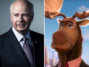 Peter Mansbridge and his alter ego Peter Moosebridge (Postmedia Network/Handout)