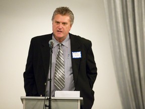 Laverne Sinden, production manager for glass product manufacturer Saand Inc., talks about the benefits of hiring disadvantaged workers Friday at the Doing Great By Doing Good conference at Goodwill Industries on Horton Street. (CRAIG GLOVER, The London Free Press)