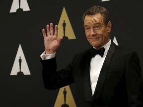 Bryan Cranston waves at the 7th Annual Academy of Motion Picture Arts and Sciences Governors Awards at The Ray Dolby Ballroom in Hollywood, Califo., Nov. 14, 2015.  REUTERS/Mario Anzuoni