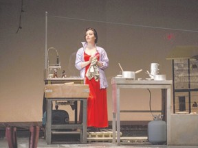 Lucia Cervoni stars in Julie, a one-act opera in which an aristocratic woman without fortune has an affair with her father?s valet. (Cylla von Tiedemann, Special to Postmedia News)