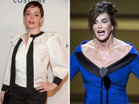Rose McGowan and Caitlyn Jenner. (Reuters file photos)
