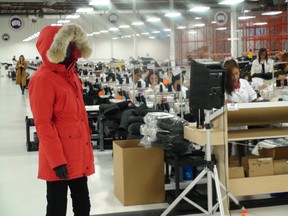 Canada Goose opened its second Winnipeg factory on Tuesday. (JIM BENDER/WINNIPEG SUN PHOTO)