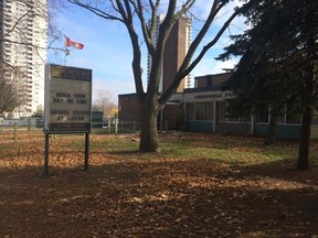 A Muslim woman says she was assaulted Monday, Nov. 16, 2015, near Grenoble Public School. (CHRIS DOUCETTE/Toronto Sun)