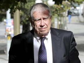 Bruce Carson, a former senior aide to Stephen Harper, arrives for the start of his influence peddling trial at the courthouse in Ottawa, Canada September 14, 2015. REUTERS/Chris Wattie