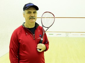 Brad Fisher is one of the organizers behind the annual Simon Warder Memorial Squash Tournament, happening this weekend at Huron Oaks. About 85 players have joined on this year to compete and help raise money for the Prostate Cancer Clinic at Bluewater Health. Tyler Kula/Sarnia Observer/Postmedia Network