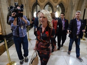 Conservative MP Candice Bergen walks to Conservative caucus in Ottawa two weeks ago. (THE CANADIAN PRESS/Adrian Wyld file photo)
