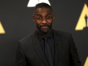 Idris Elba poses at the 7th Annual Academy of Motion Picture Arts and Sciences Governors Awards at The Ray Dolby Ballroom in Hollywood, California Nov. 14, 2015.   REUTERS/Mario Anzuoni