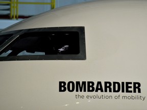 A mock up of a Bombardier Global 7000 aircraft is shown during a media tour in Toronto on Tuesday, November 3, 2015. Struggling aerospace giant Bombardier Inc. is asking the federal government for financial help.Federal Economic Development Minister Navdeep Bains said today he has received an official request for assistance from the company that included a specific dollar figure.THE CANADIAN PRESS/Nathan Denette