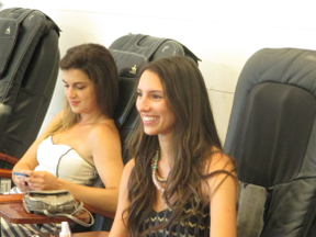 Taylor Winnik and her bridesmaids getting their nails done pre-wedding. (W Network)