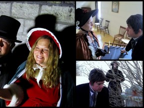 A collage of scenes from Anthony D.P. Mann’s film adaptation of A Christmas Carol. (Supplied photo)