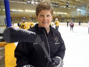 University of Manitoba Bisons women's hockey assistant coach Addie Miles is starting a school for girls who can't afford to play at the AAA level. (Brian Donogh/Winnipeg Sun photo)