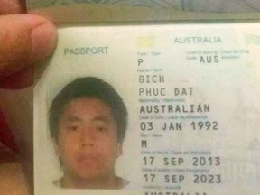 A fake passport for Phuc Dat Bich is pictured in this undated handout photo. (Handout/Postmedia Network)